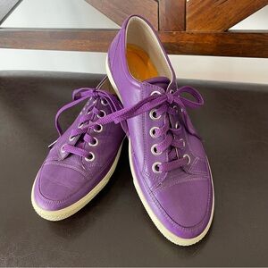 Ecco purple leather women's street premiere golf shoe tie up size 37